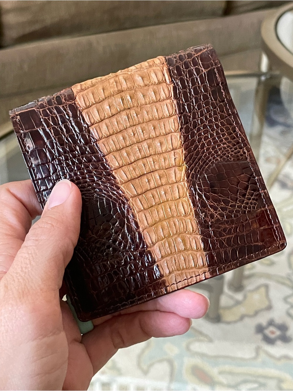✨ Vintage Italian Craftsmanship & Premium Exotic Crocodile Leather Mens Wallet ✨